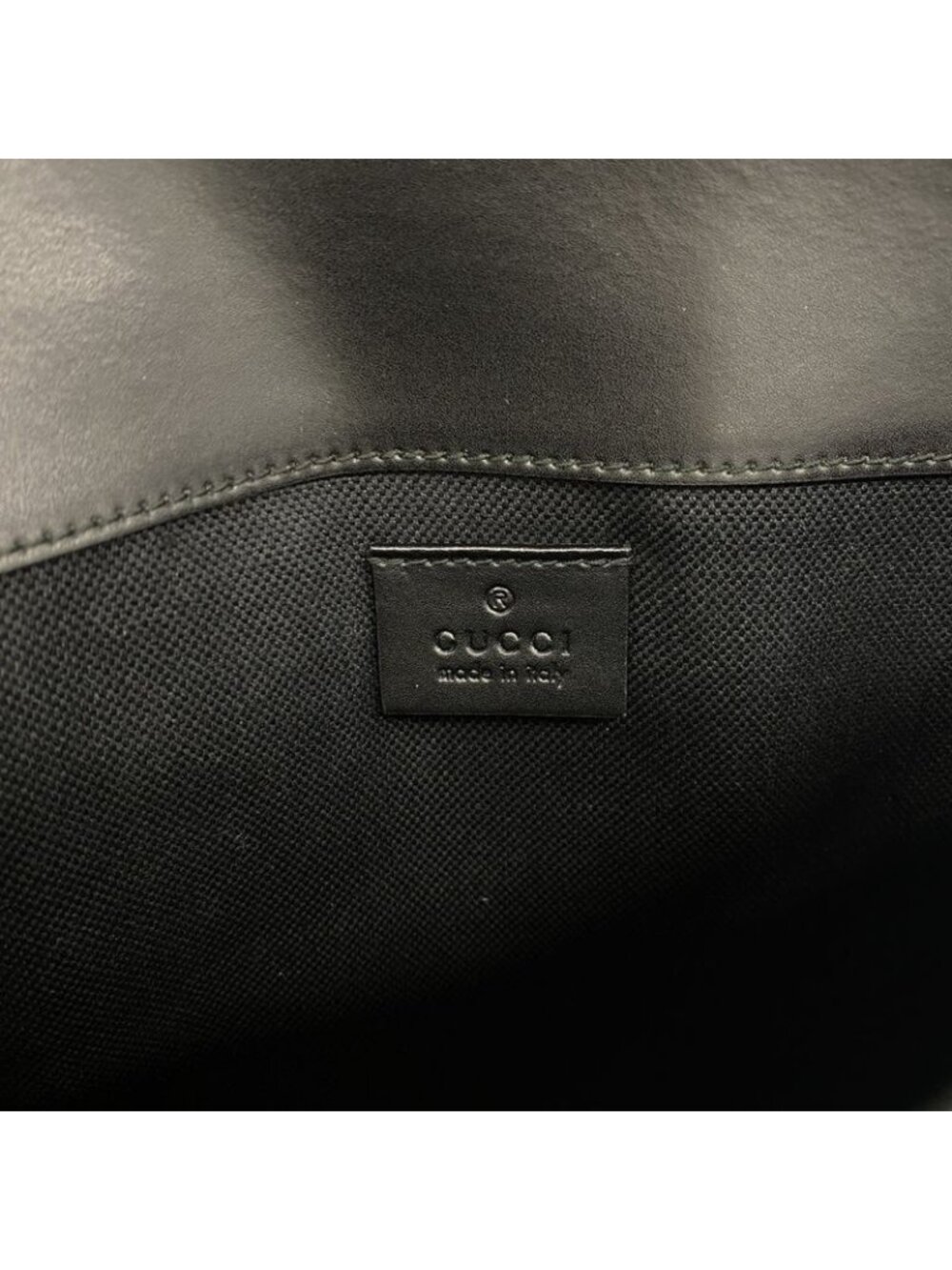 Gucci Waist Bag GG Supreme Black Gray Silver - Picture 5 of 10